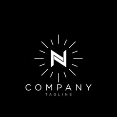 nv logo design vector icon