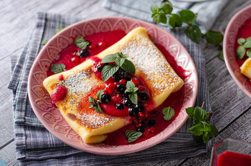 Cheese blintzes crepes