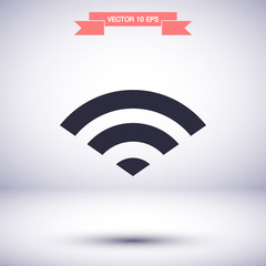 Wi-Fi vector icon , lorem ipsum Flat design