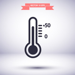 Thermometer vector icon , lorem ipsum Flat design