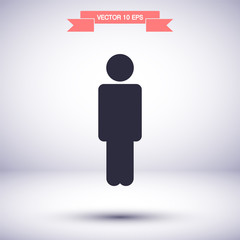 Human vector icon , lorem ipsum Flat design