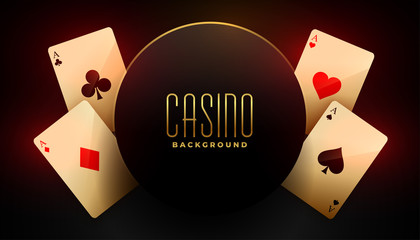 casino background with four ace playing cards