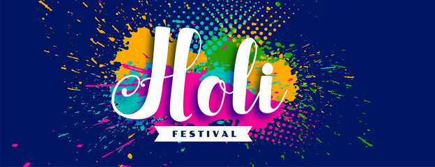happy holi abstract festival colorful background design