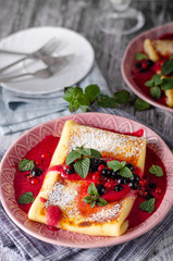 Cheese blintzes crepes