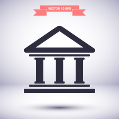 Bank vector icon , lorem ipsum Flat design