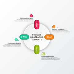 Business infographic template with options. Vector illustration.