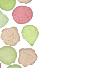 Pastel candy close up