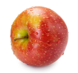 Fresh red apple isolated on white background