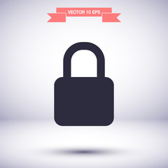 Lock - vector icon , lorem ipsum Flat design