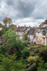 Fototapeta na wymiar Medieval terrace houses in the village of Gargilesse-Dampierre, Indre, France