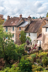 Fototapeta na wymiar Medieval terrace house in the village of Gargilesse-Dampierre, Indre, France