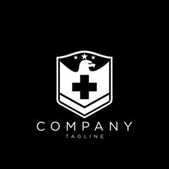 Obraz premium eagle health logo design vector