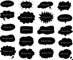 シンプルな吹き出しのセット 素材 おしゃれ フレーム Attention Wall Mural Attenti Yugoro