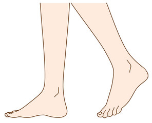 女性の足元