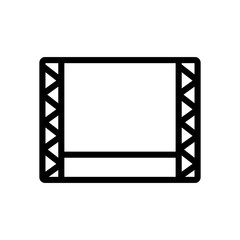 scene icon vector. Thin line sign. Isolated contour symbol illustration