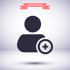 People tick vector icon , lorem ipsum Flat design