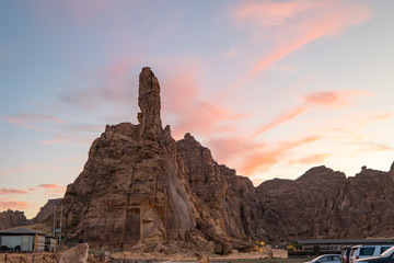 Geological rock strata (outcrops) at the ancient oasis ﻿﻿of Al Ula, Saudi Arabia