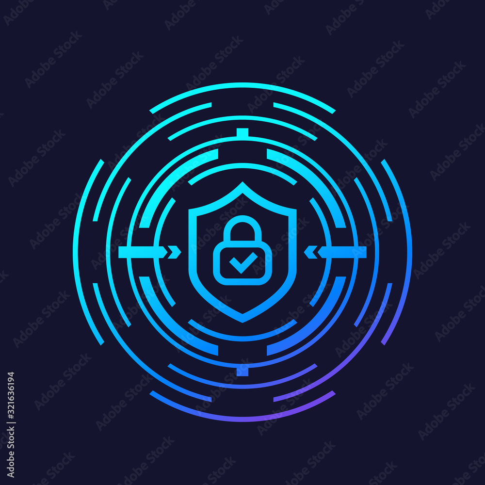 Canvas Prints encryption concept, vector design