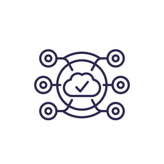 Edge Computing vector line icon