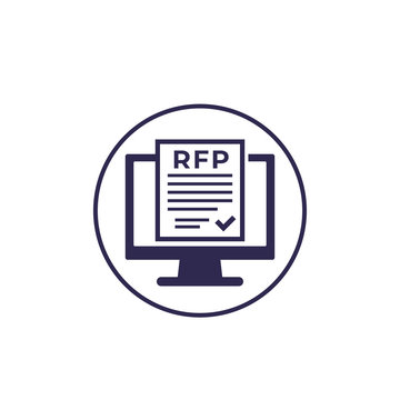 RFP, Request For Proposal Icon On White