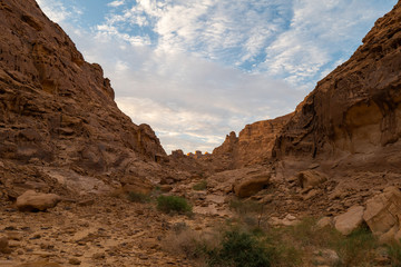 Geological rock strata (outcrops) at the ancient oasis ﻿﻿of Al Ula, Saudi Arabia