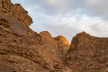 Geological rock strata (outcrops) at the ancient oasis ﻿﻿of Al Ula, Saudi Arabia