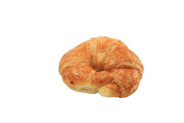 Croissant bread isolated on white background