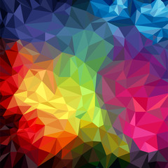 Abstract geometric polygonal background. Multicolor polygon.