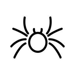 Spider icon vector. Thin line sign. Isolated contour symbol illustration