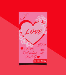 valentines day social media banner