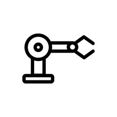 Robot icon vector. Thin line sign. Isolated contour symbol illustration