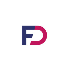 FD letters, vector logo design