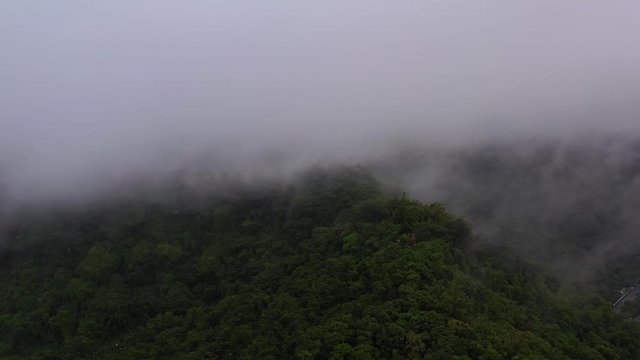 Aerial Taiwan Downtown September 2019 Overcast Day 4K Mavic Pro  Aerial video of downtown Taipei in Taiwan from Hushan Hiking trail on a cool foggy overcast day.