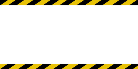 Black and yellow line striped. Caution tape. Blank warning background. warning sign. Background with space for text writing. Vector illustration