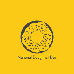 Happy National Doughnut Day Celebration Vector Template Design Illustration