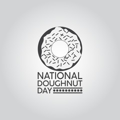 Happy National Doughnut Day Celebration Vector Template Design Illustration