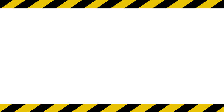 Black and yellow line striped. Caution tape. Blank warning background. warning sign. Background with space for text writing. Vector illustration