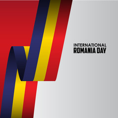 Happy International Romania Day Celebration Vector Template Design Illustration