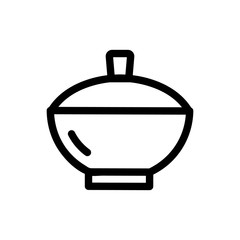 Noodles icon vector. Thin line sign. Isolated contour symbol illustration
