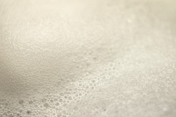 Beer foam with pots close-up. Macro photo
