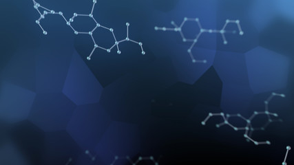 Chemical Molecular Structure 3D illustration background