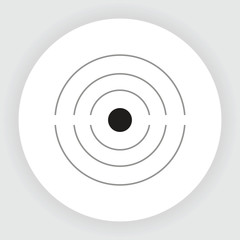 Black and white target paper. vector illustration