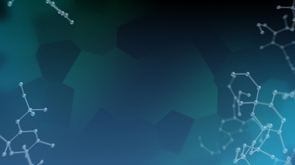 Chemical Molecular Structure 3D illustration background