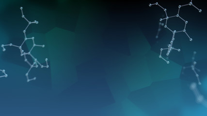 Obraz na płótnie Canvas Chemical Molecular Structure 3D illustration background