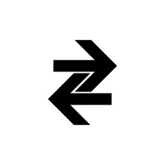 Exchange icon isolated on white background, Exchange arrow icon