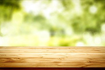 Desk of free space and spring time 