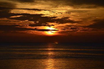 sunset over the sea