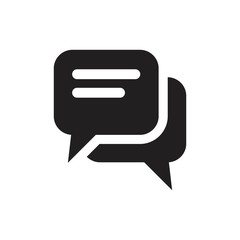 Chatting, message Icon template black color editable. Chatting, message Icon symbol Flat vector illustration for graphic and web design.