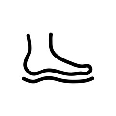 flat feet icon vector. Thin line sign. Isolated contour symbol illustration