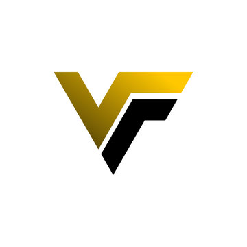letter VF simple logo design vector